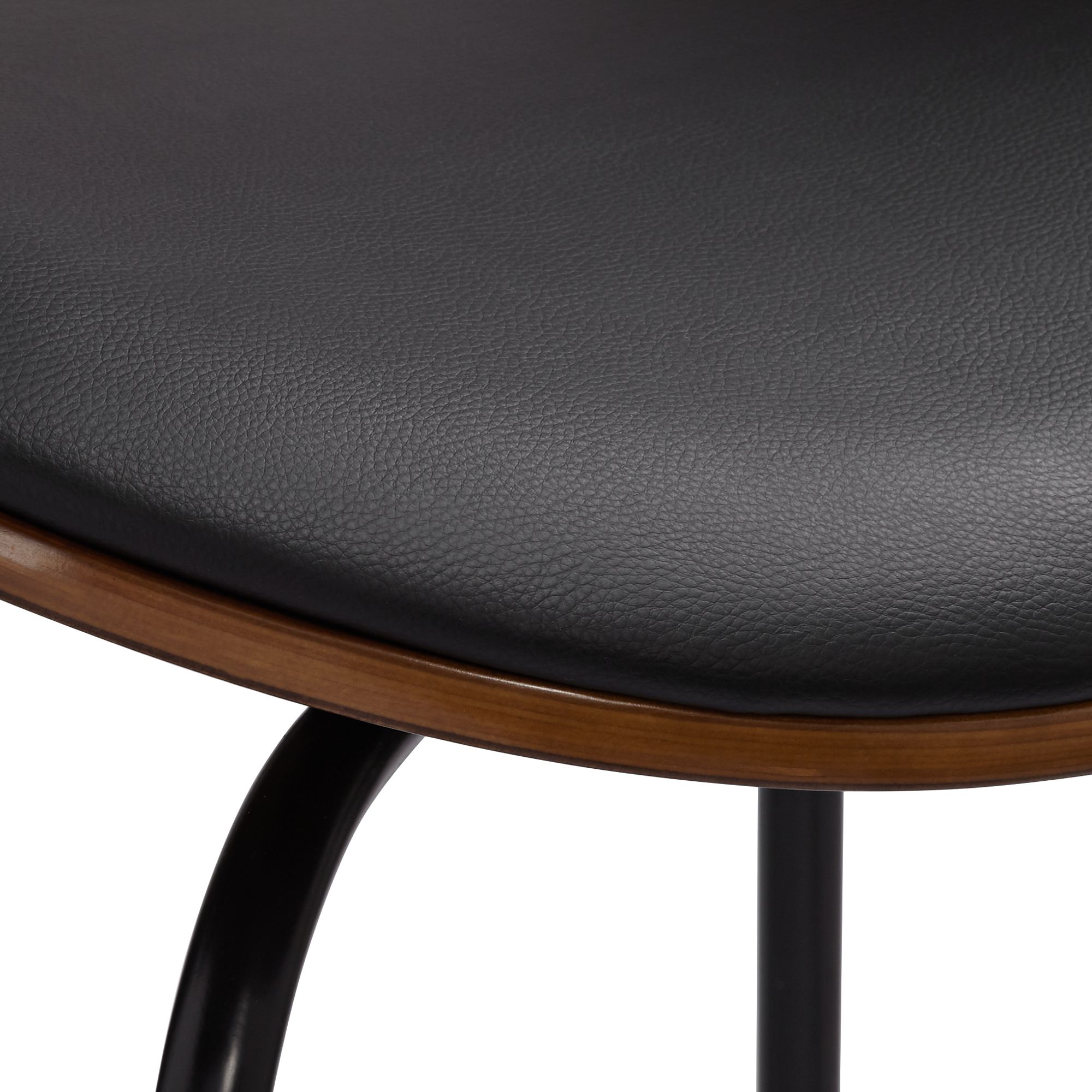 Image 6 Larsen 26" Black Faux Leather Swivel Counter Stools Set of 2 more views