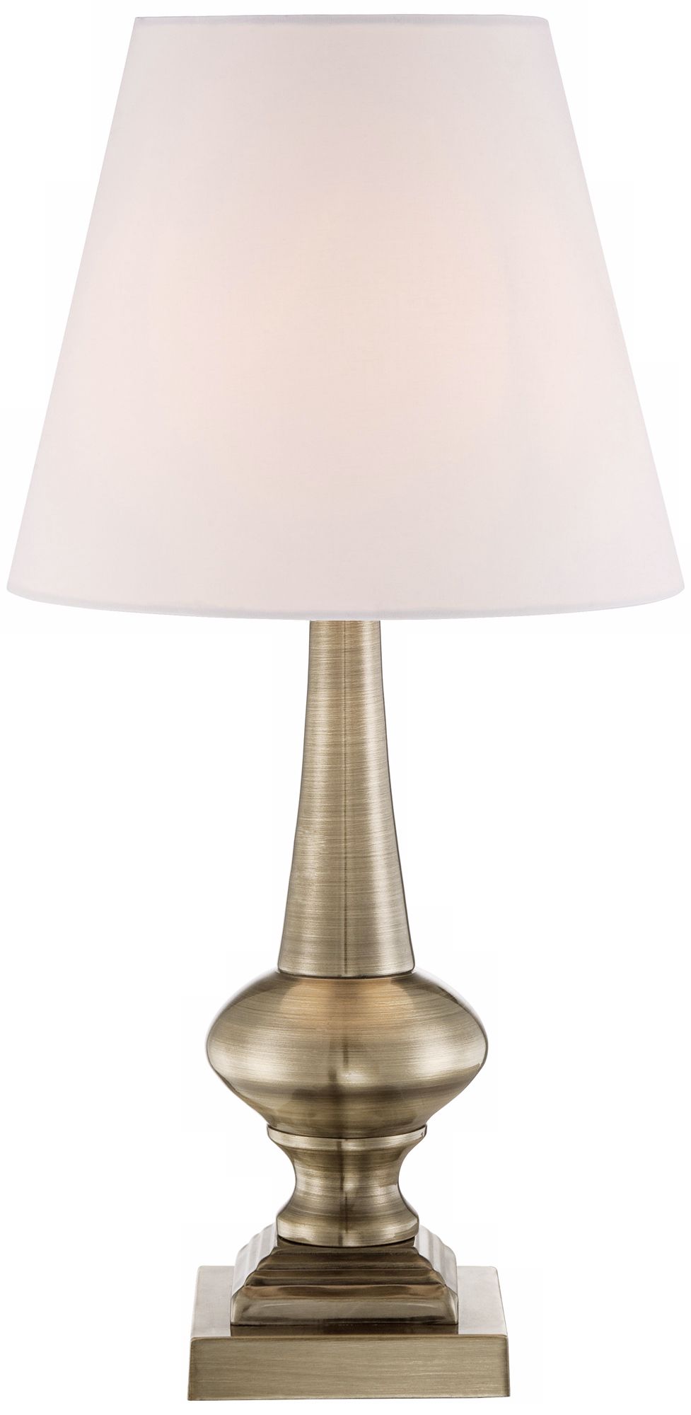 Image 4 Larson 18 1/2" High Antique Brass Touch On-Off Table Lamp more views