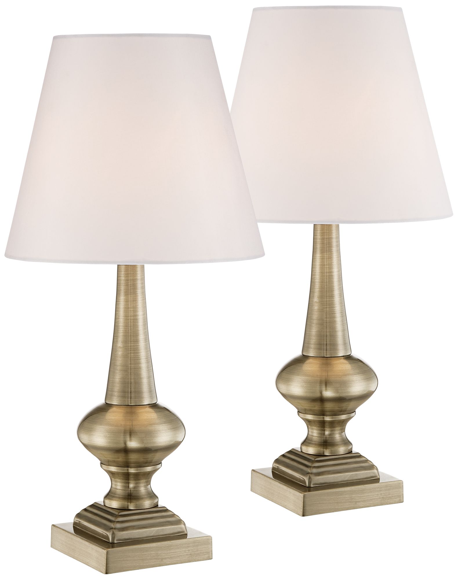 Image 3 Larson 19" High Antique Brass Touch Table Lamps Set of 2