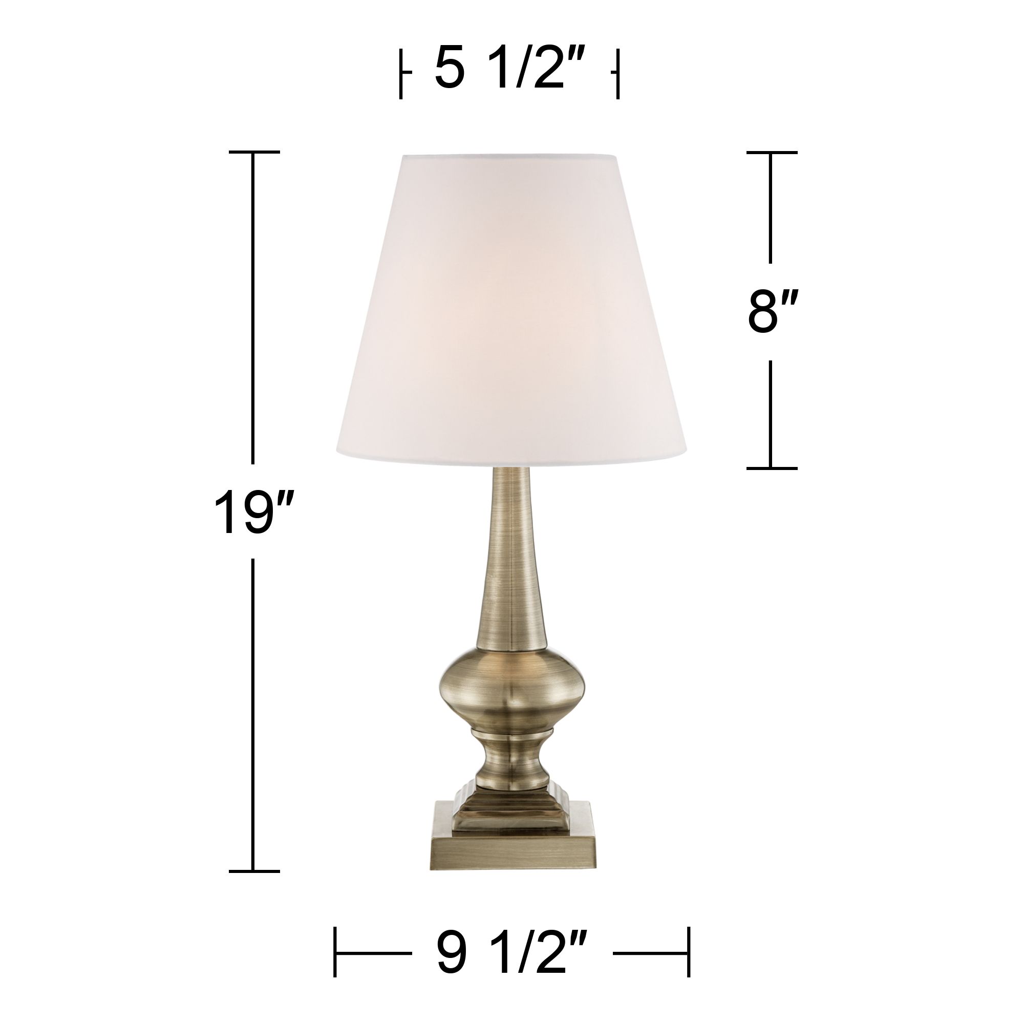 Larson 19" High Antique Brass Touch Table Lamps Set of 2 in scene