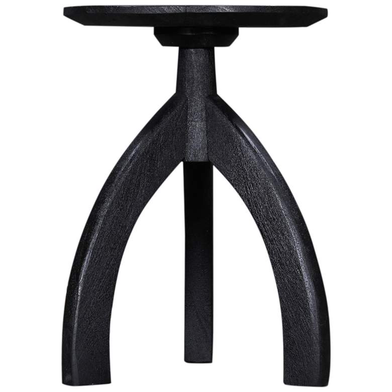 Image 1 Larson 20" High Sandblasted Black Mango Wood Accent Table