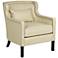 Larue Cream Bonded Leather Accent Chair