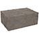 Las Cruces 14" Wide Gray Suede Decorative Box
