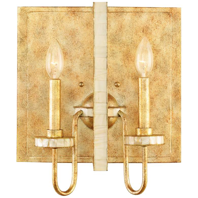 Image 1 LaSalle 14" High Ancient Honey Gold 2-Light Wall Sconce