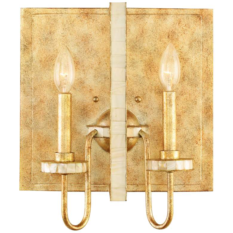 Image 1 LaSalle 14" High Ancient Honey Gold 2-Light Wall Sconce