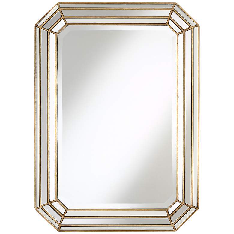 Image 1 Lasalle 32" High Antique Gold Wall Mirror
