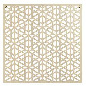 Image2 of Laser Cut Geometric Screen 24" Square Glossy Gold Wall Art