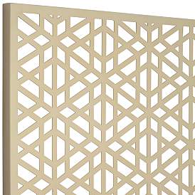 Image3 of Laser Cut Geometric Screen 24" Square Glossy Gold Wall Art more views