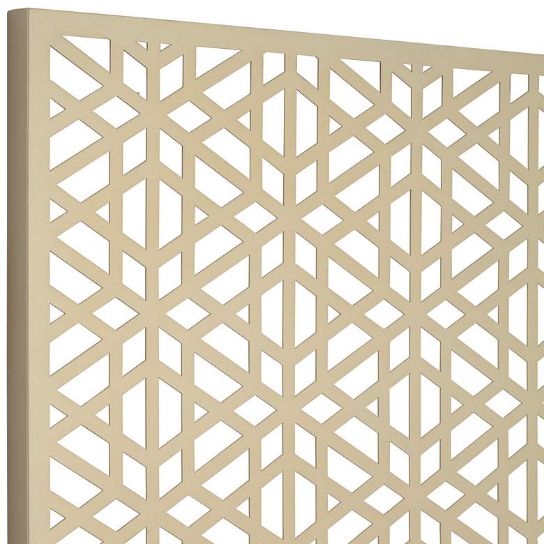 Image 3 Laser Cut Geometric Screen 24" Square Glossy Gold Wall Art more views