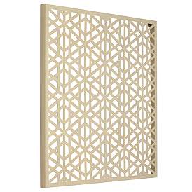 Image5 of Laser Cut Geometric Screen 24" Square Glossy Gold Wall Art more views