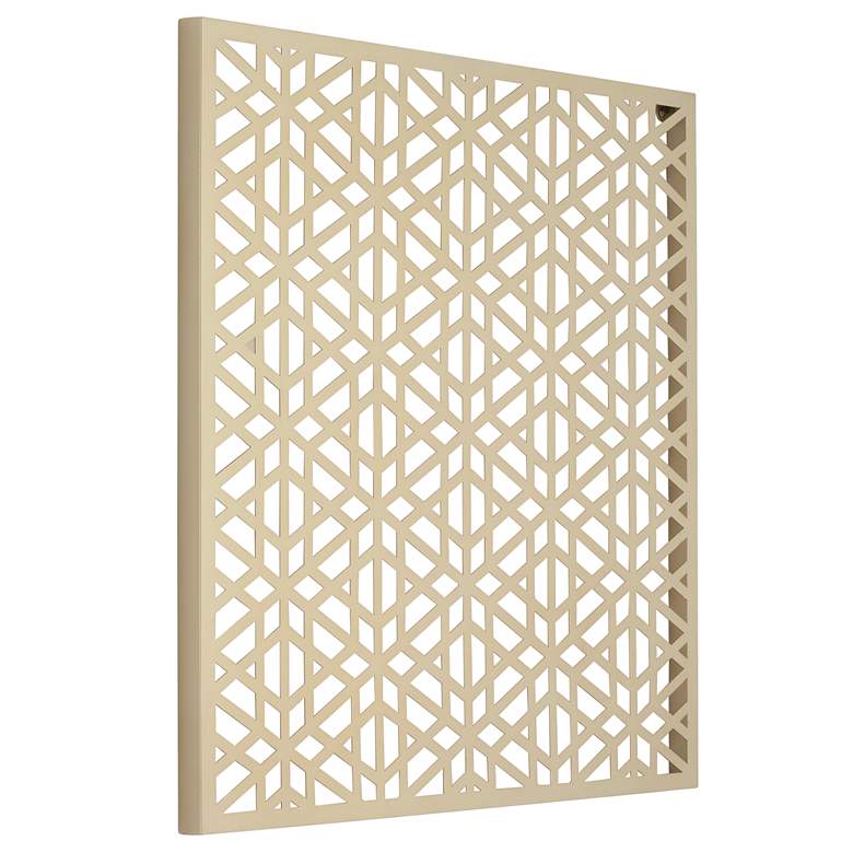 Image 5 Laser Cut Geometric Screen 24 inch Square Glossy Gold Wall Art more views