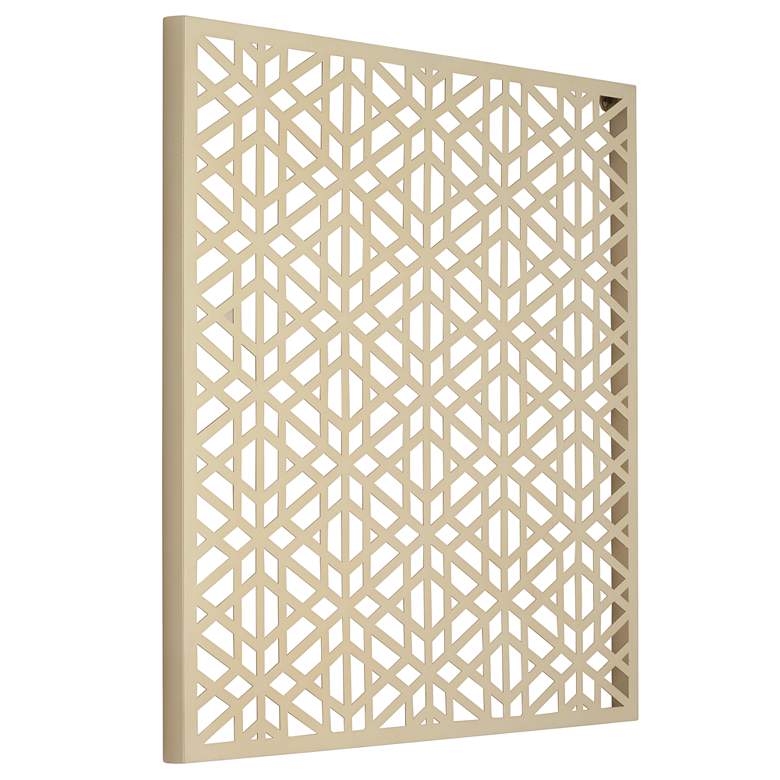 Image 5 Laser Cut Geometric Screen 24" Square Glossy Gold Wall Art more views