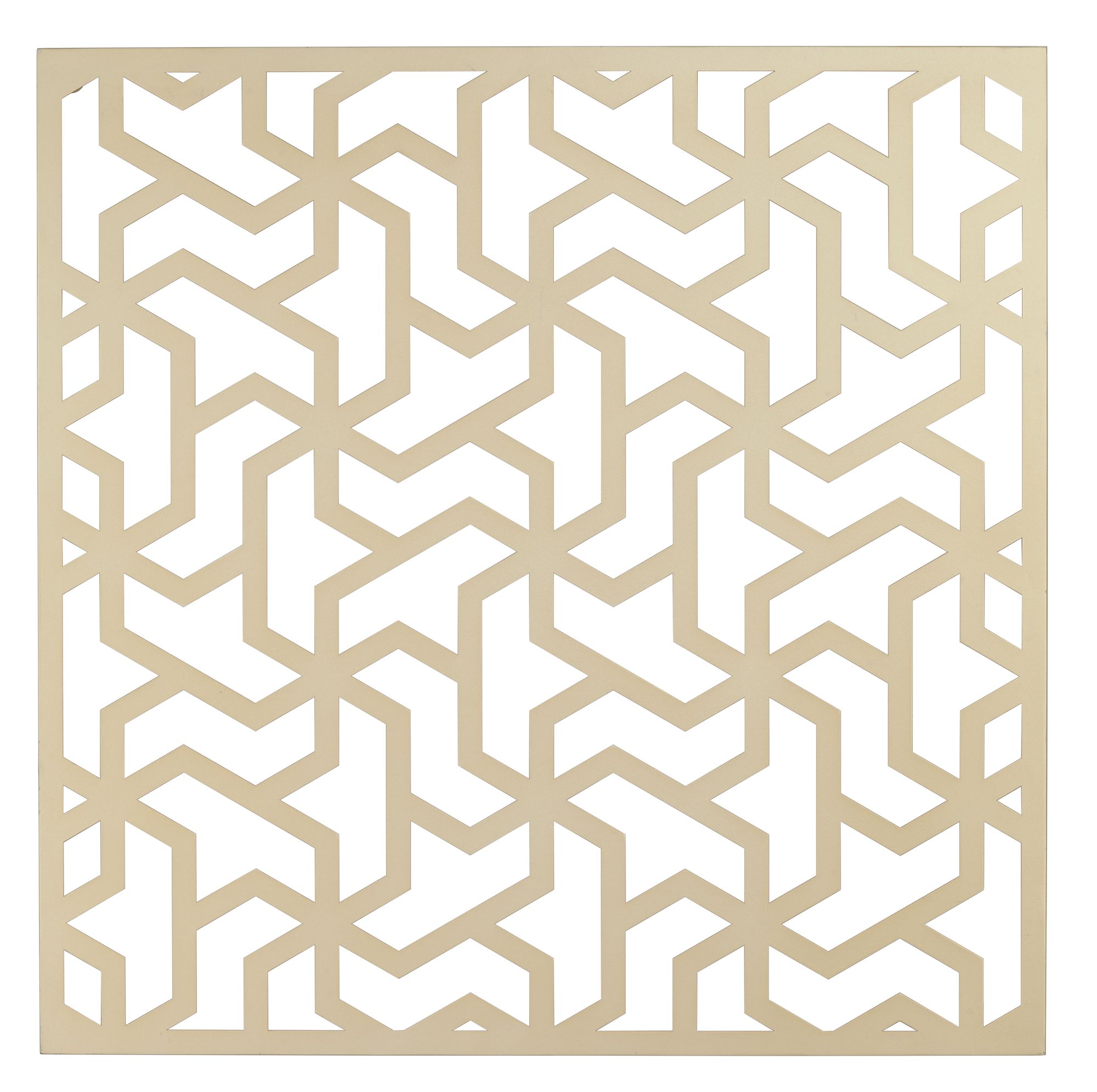 Image 2 Laser Cut Puzzle Screen 24" Square Champagne Gold Wall Art
