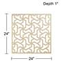 7_Laser Cut Puzzle Screen 24" Square Champagne Gold Wall Art more views