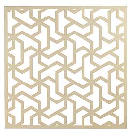 Image2 of Laser Cut Puzzle Screen 24" Square Glossy Gold Wall Art