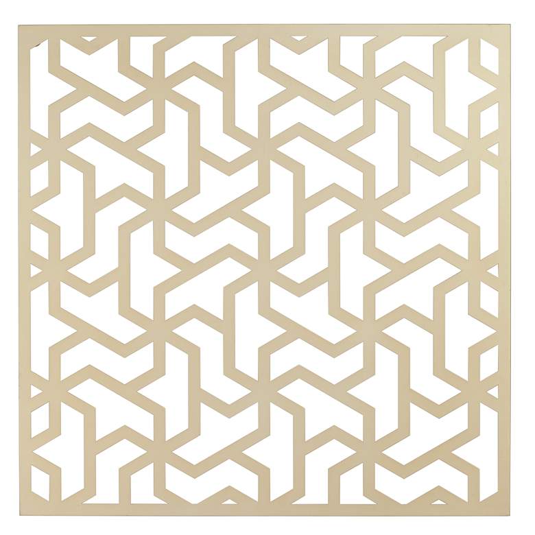 Image 2 Laser Cut Puzzle Screen 24" Square Glossy Gold Wall Art