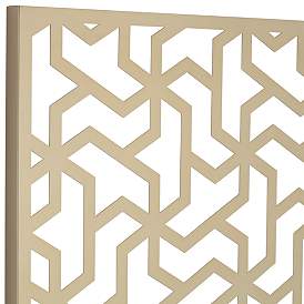 Image3 of Laser Cut Puzzle Screen 24" Square Glossy Gold Wall Art more views