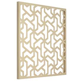 Image5 of Laser Cut Puzzle Screen 24" Square Glossy Gold Wall Art more views