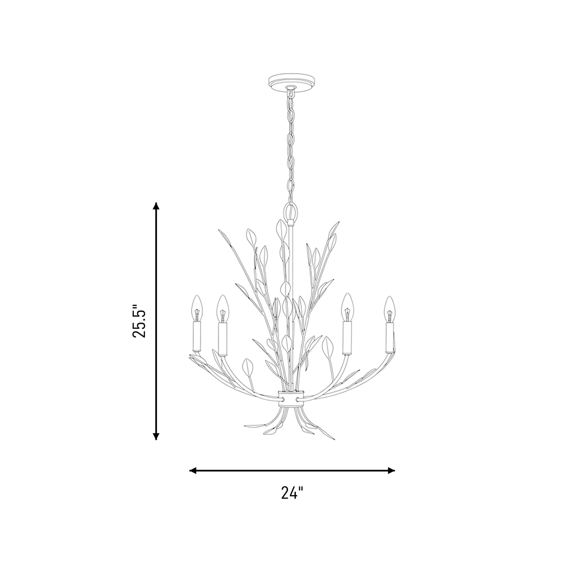 Laska 5-Light Chandelier in Enchanted Bronze by Breegan Jane