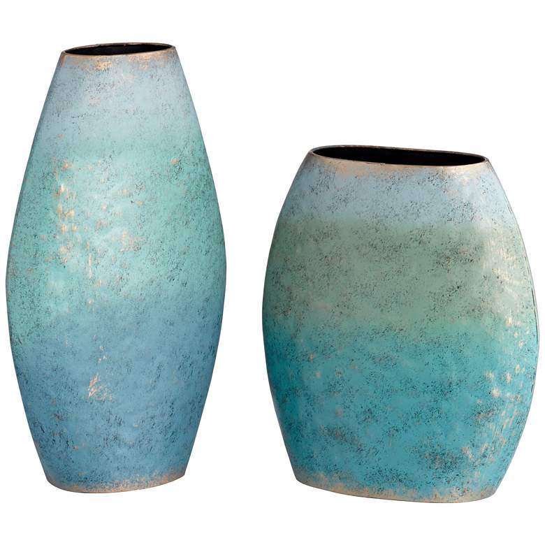 Image 1 Lassen Three-Tone Blue Vases Set of 2