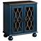 Lassie 28"W Antique Blue and Brown Wood 2-Door Accent Table