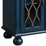 4_Lassie 28"W Antique Blue and Brown Wood 2-Door Accent Table more views