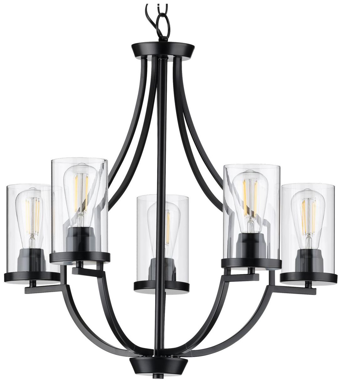 Lassiter Collection Five-Light Clear Glass Chandelier Light