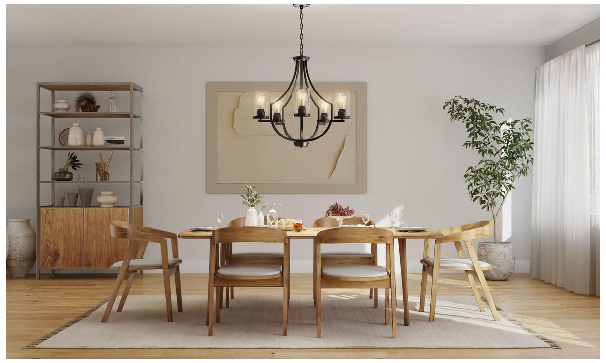 Image 2 Lassiter Collection Five-Light Clear Glass Chandelier Light more views