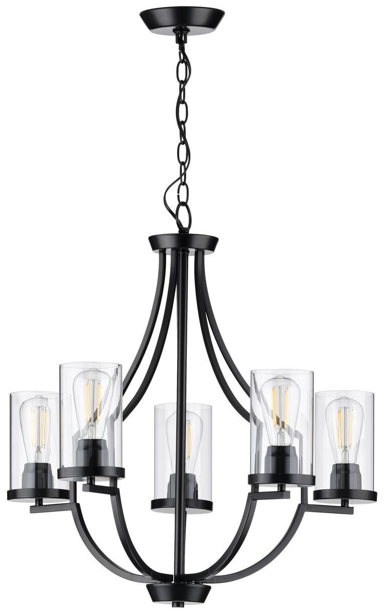 Image 3 Lassiter Collection Five-Light Clear Glass Chandelier Light more views