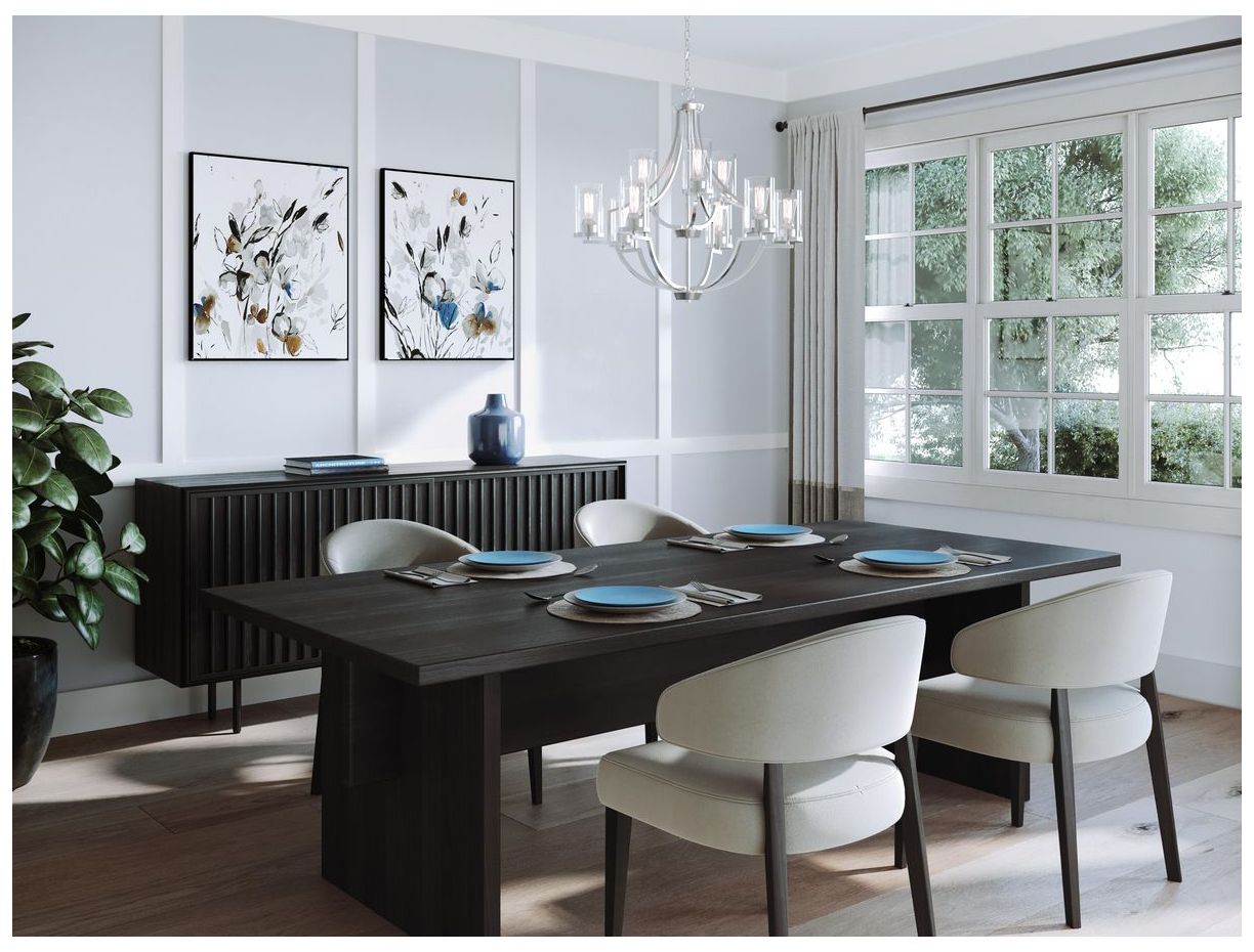 Image 2 Lassiter Collection Nine-Light Clear Glass Chandelier Light more views