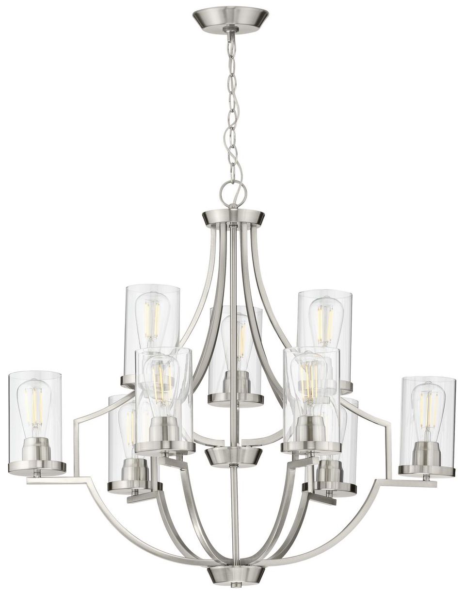 Image 3 Lassiter Collection Nine-Light Clear Glass Chandelier Light more views