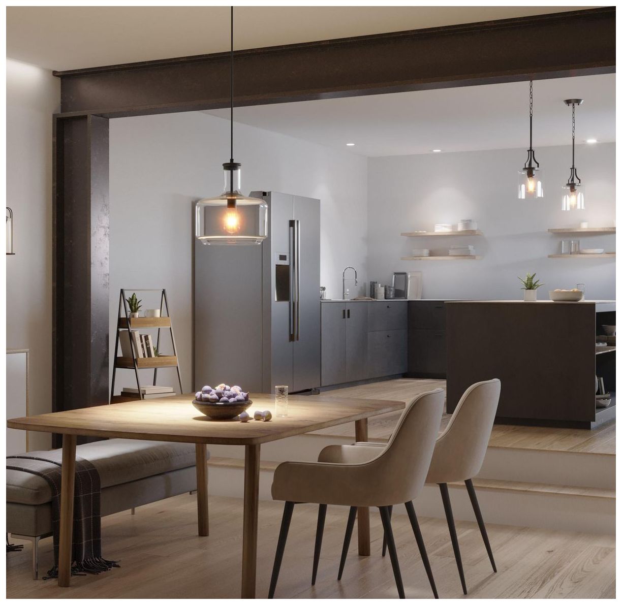 Image 3 Lassiter Collection One-Light Clear Glass Pendant Light more views
