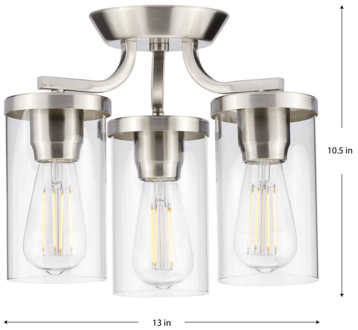 Image 4 Lassiter Collection Three-Light Semi-Flush Mount more views