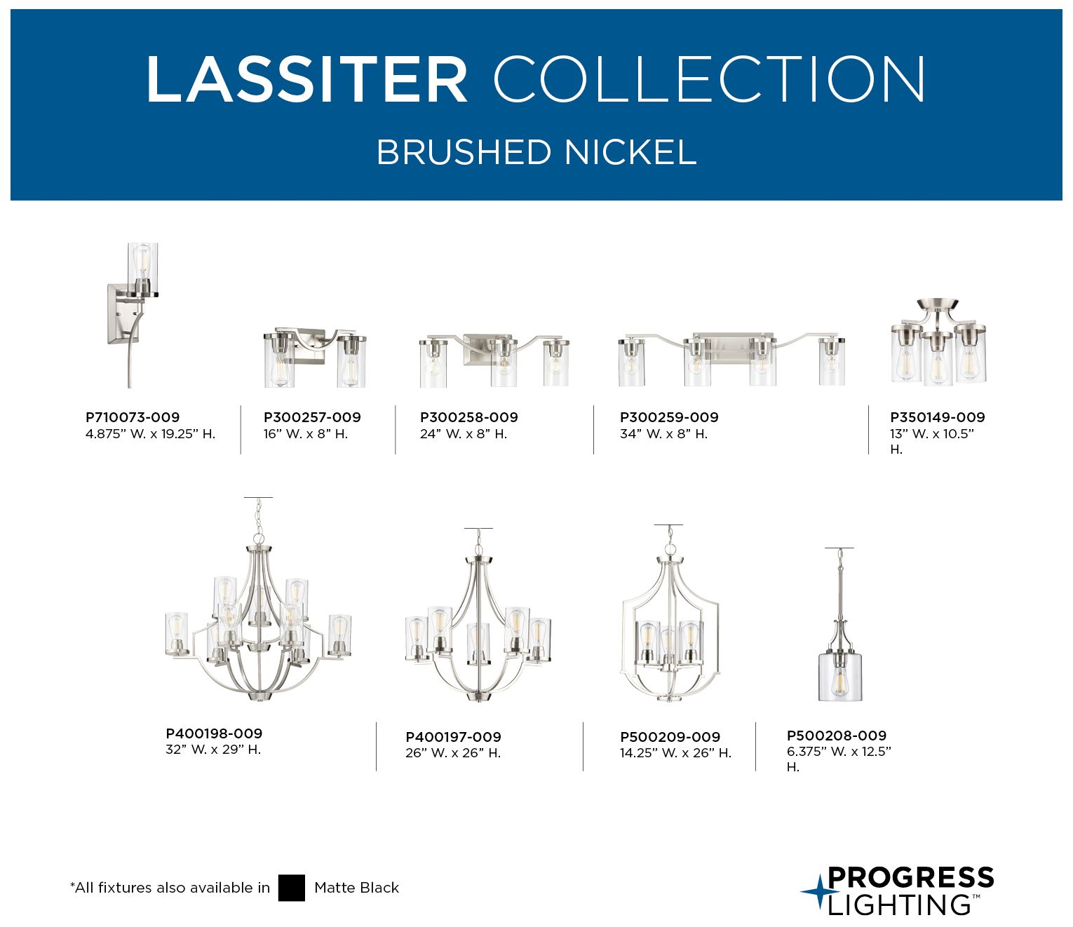 Lassiter Collection Three-Light Semi-Flush Mount