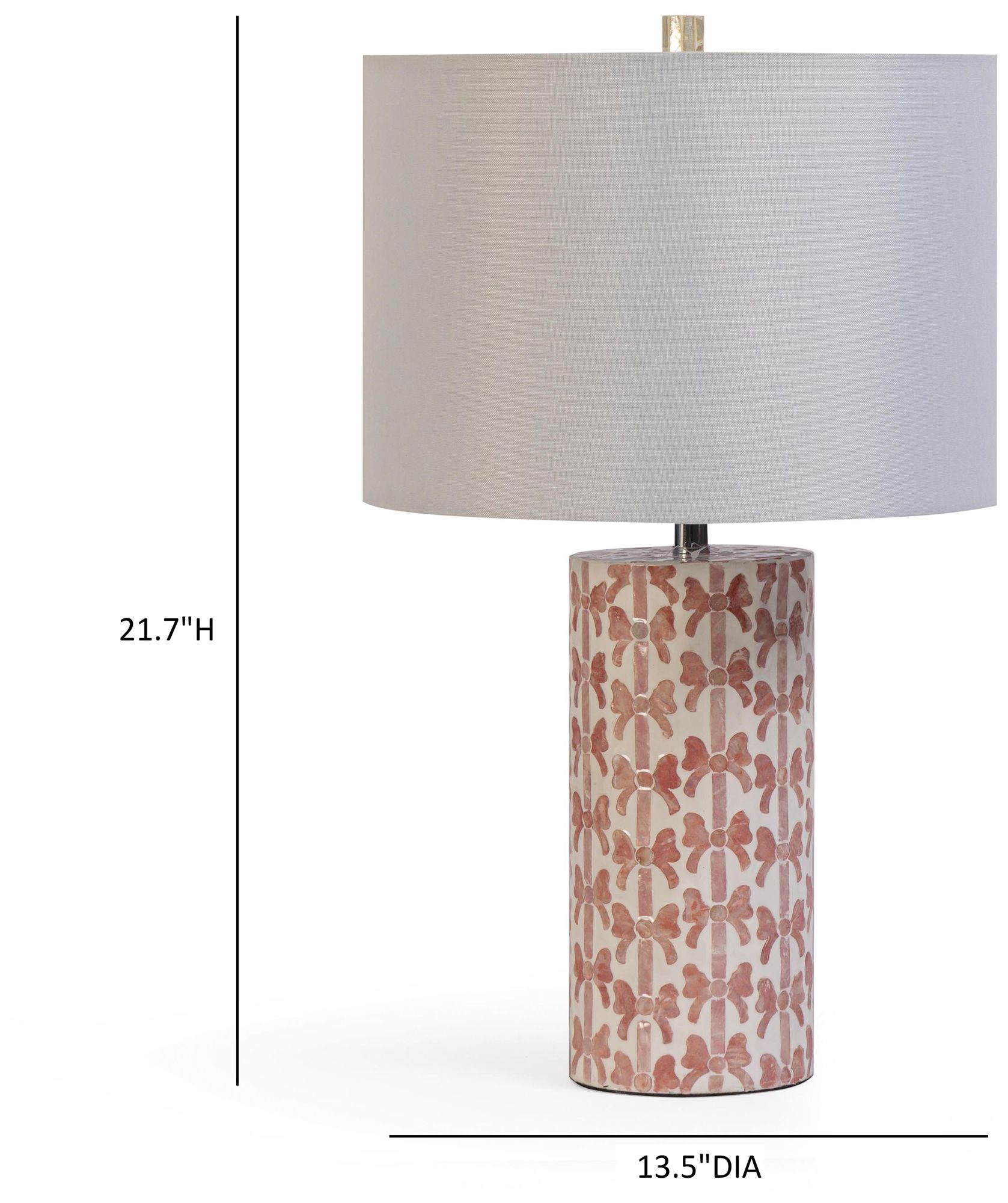 Image 7 Lassy Pink Ribbon Capiz Shell Table Lamp more views