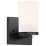 Lateral 1-Light 5" Wide Black Wall Sconce