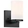 Lateral 1-Light 5" Wide Black Wall Sconce