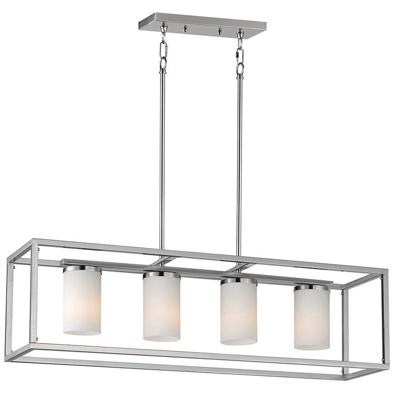 Image 1 Lateral 4-Light Linear Pendant Satin Nickel