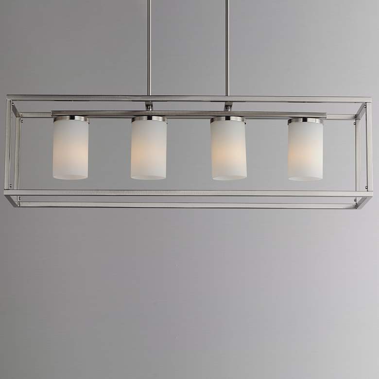Image 3 Lateral 4-Light Linear Pendant Satin Nickel more views