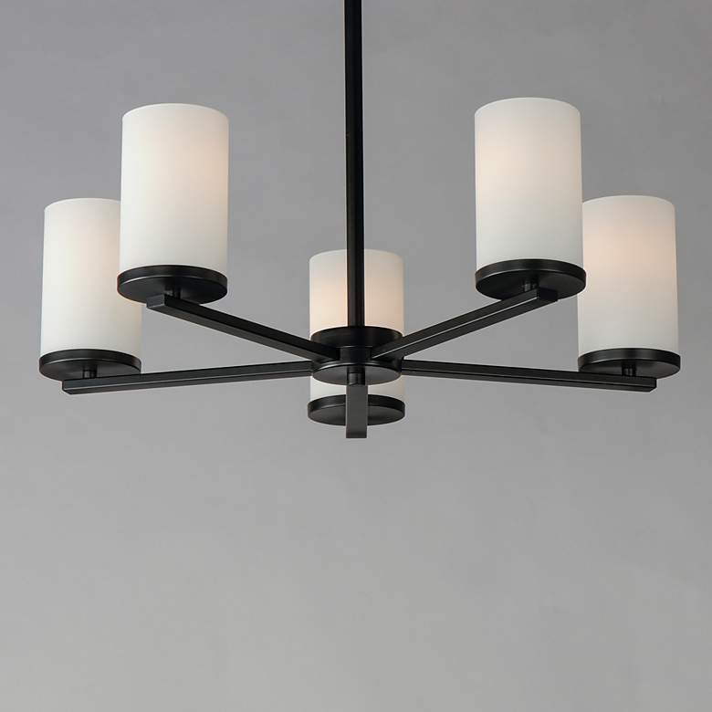 Image 3 Lateral 5-Light Chandelier Black more views