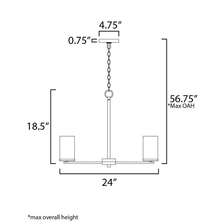 Image 5 Lateral 5-Light Chandelier Black more views