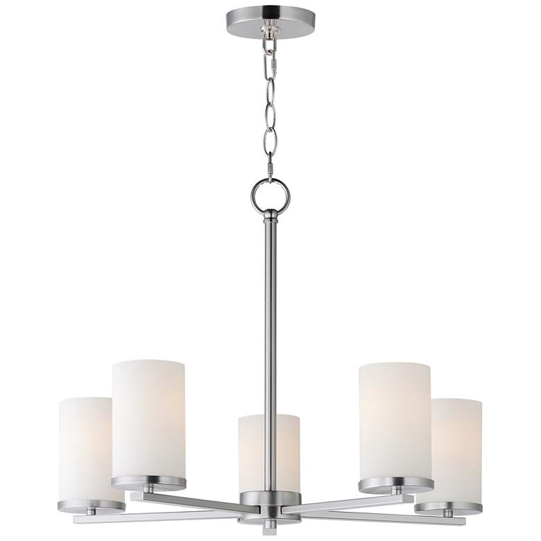 Image 1 Lateral 5-Light Chandelier Satin Nickel