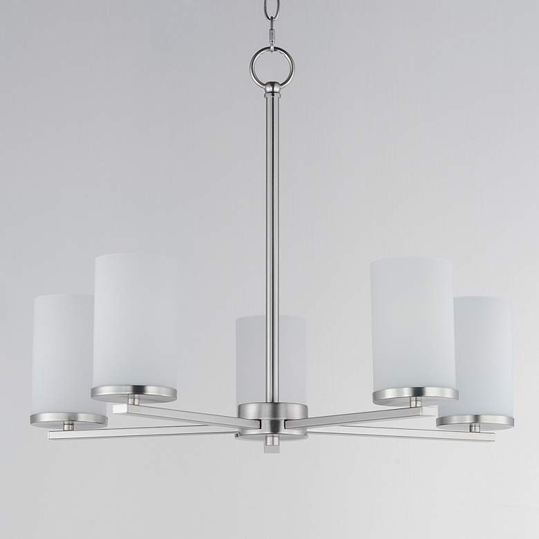 Image 2 Lateral 5-Light Chandelier Satin Nickel more views