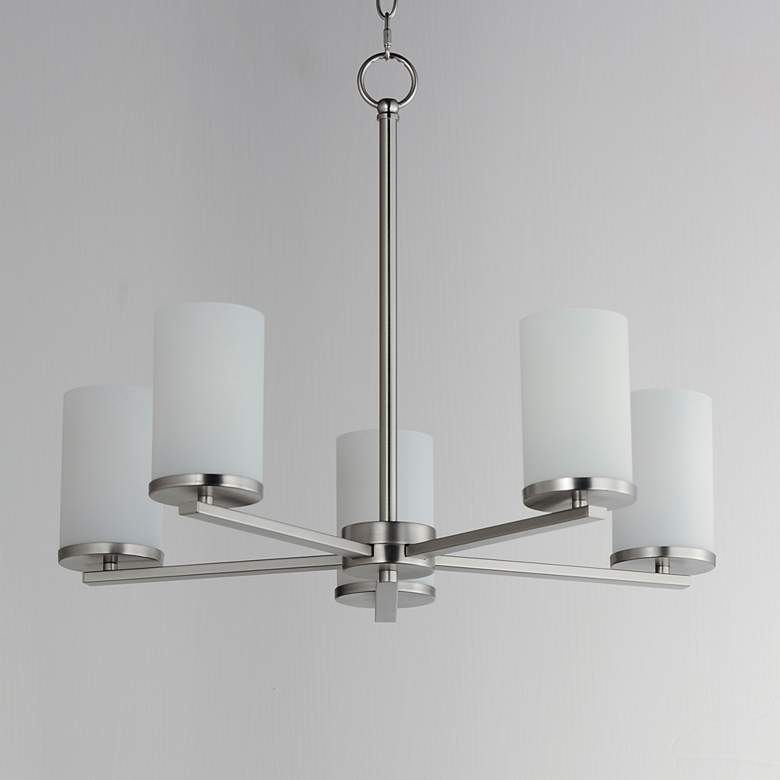 Image 4 Lateral 5-Light Chandelier Satin Nickel more views