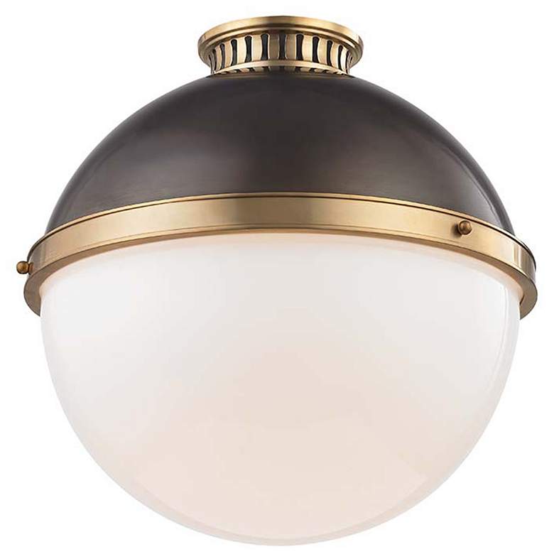 Image 1 Latham 1 Light Large Flush Mount Bronze