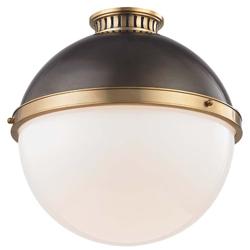 Latham 1 Light Large Flush Mount Bronze