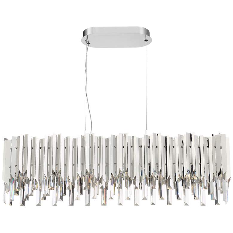 Latham 35&quot; Wide Crystal LED Kitchen Island Light Pendant more views