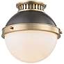 Latham 9 1/2" Wide Aged and Distressed Bronze Ceiling Light