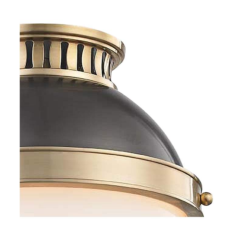 Image 2 Latham 9 1/2 inch Wide Aged and Distressed Bronze Ceiling Light more views