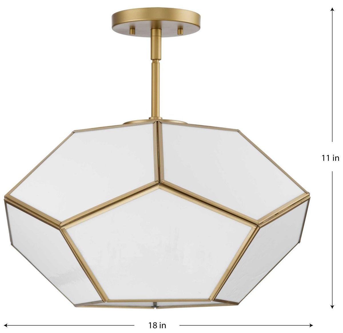 Image 4 Latham Collection 18 in. Three-Light Flush Mount more views